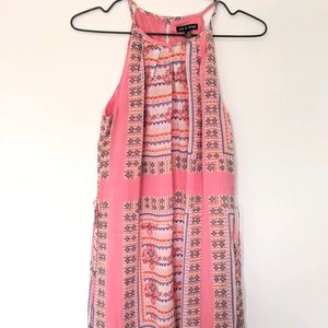 Printed pink dress